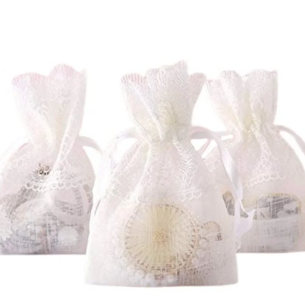 Sheer Lace Mini Drawstring Party Favor Gift Bags